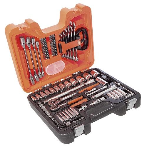 JUEGO DE DADOS Y ACCESORIOS MANDO 1/2" Y 1/4" 92PZS S910 BAHCO
