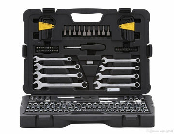 JUEGO DE HERRAMIENTAS MECANICAS MANDO 1/4" Y 3/8" 145 PZAS STANLEY