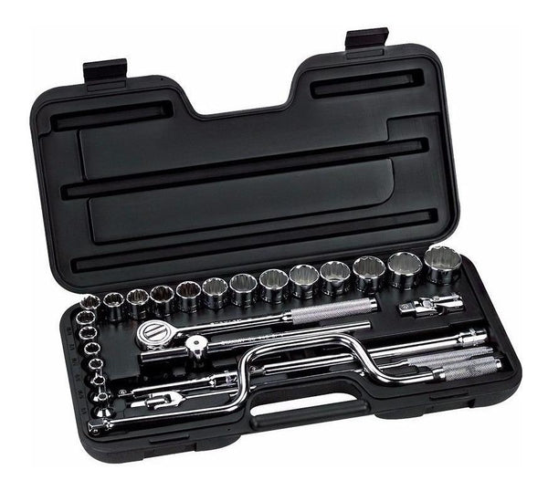 JUEGO DE DADOS 1/2" PULGADAS 27 PZS STANLEY